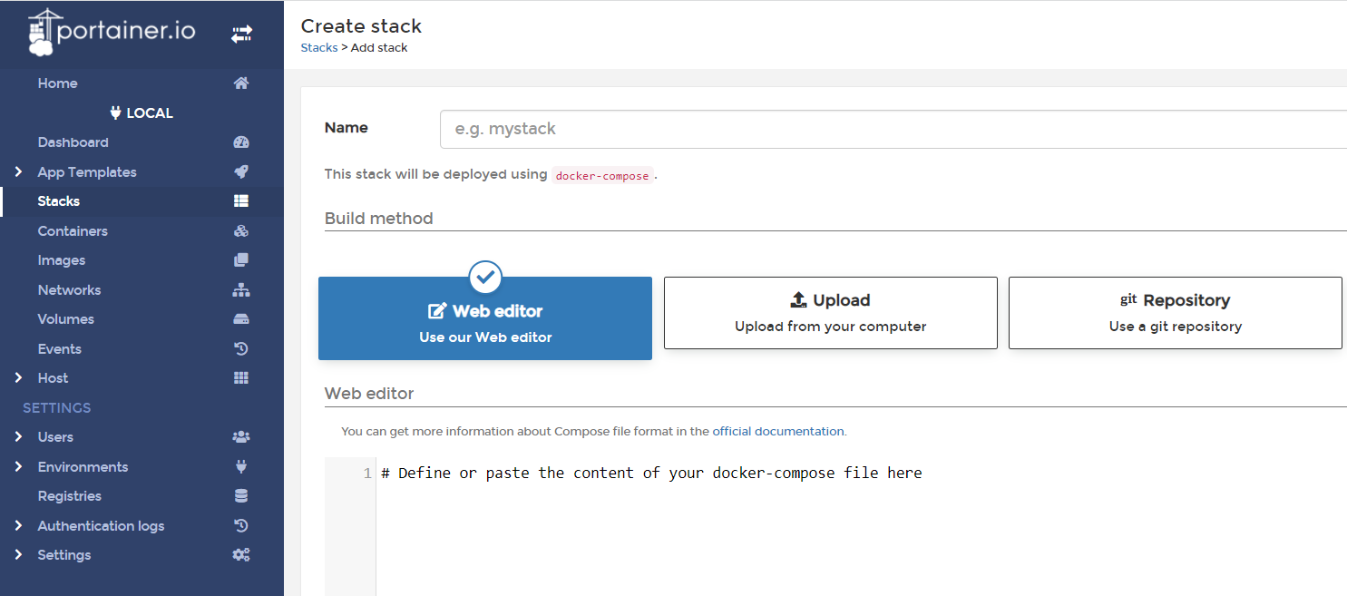 Stack Dashboard